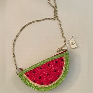 NWT Watermelon Slice Straw Handbag